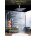 hm 10'' Thermostat Shower Set Wall Mounted Brass Luxury Shower Faucets Kit Chromed Diverter AIR 1 Jet Shower Head Saving Water - B075NKCVZS